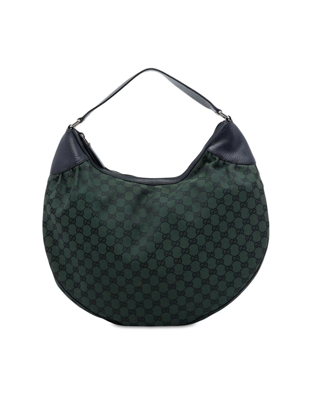 Gucci Large Gg Canvas Half Moon Hobo #359040G53B